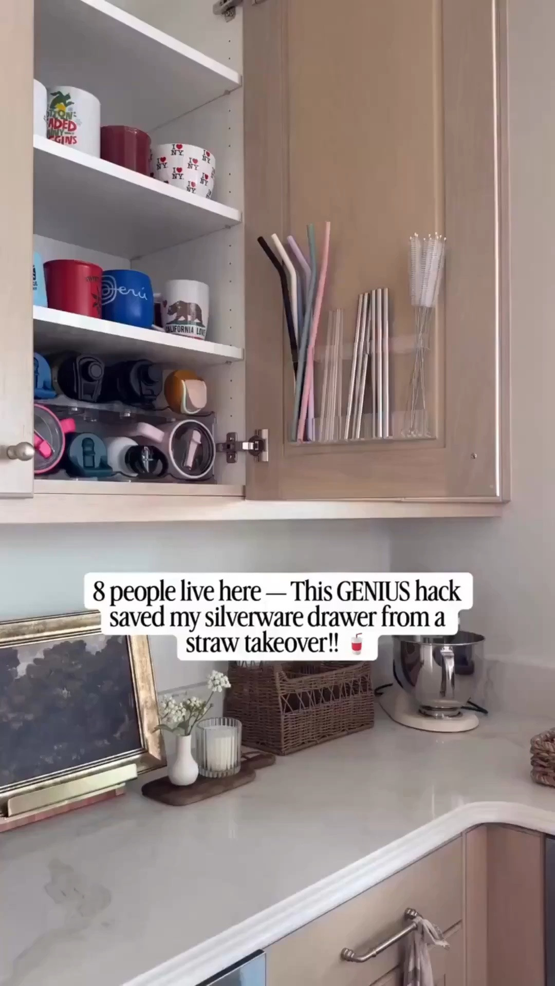 Tried + tested — You NEED this!! 🤗 My inexpensive straw organization solutio solved my messy silverware drawer problem. *Must be following me first for the link to show up in your DMs. 💌

This organization hack is so simple, so INEXPENSIVE, and it’s a no-brainer if you have water bottles everywhere you look like I do. 🥤

The straw organizer goes on with adhesive stickers, can be easily removed, and doesn’t block my cabinet door from closing completely.

@amazon #kitchenorganization #amazonhack #homeorganization #amazonmusthave

#LTKdayinmylife #LTKHome #LTKmomlife