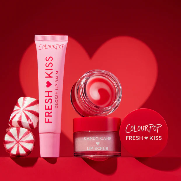 ColourPop®: Shop Limited Edition Fresh Kiss Candy Cane - Lip Mask, Scrub & Balm Set | Colourpop