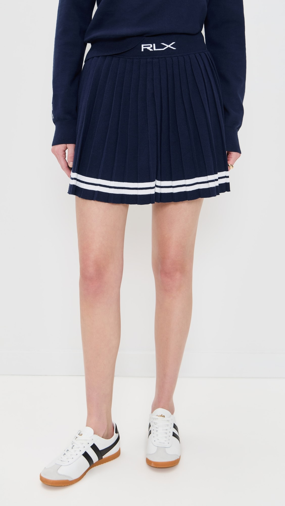 Cotton Blend Pleated Skort | Shopbop