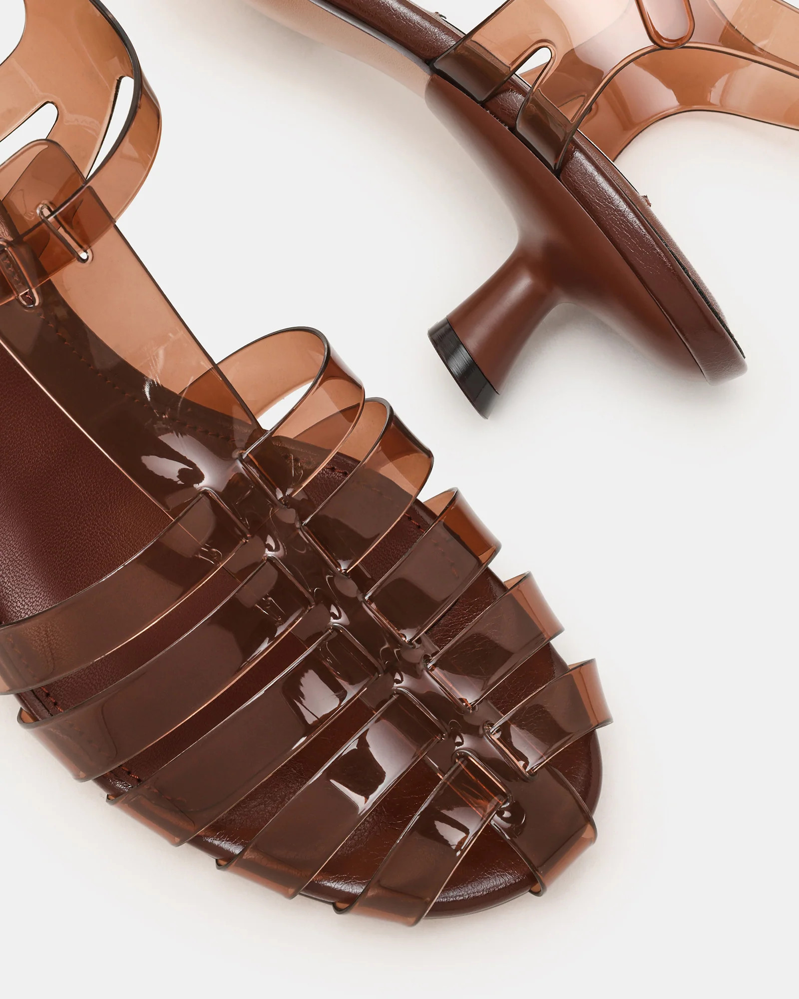 JELINA Brown Fisherman Jelly Strappy Women's Kitten Heel | Steve Madden (US)