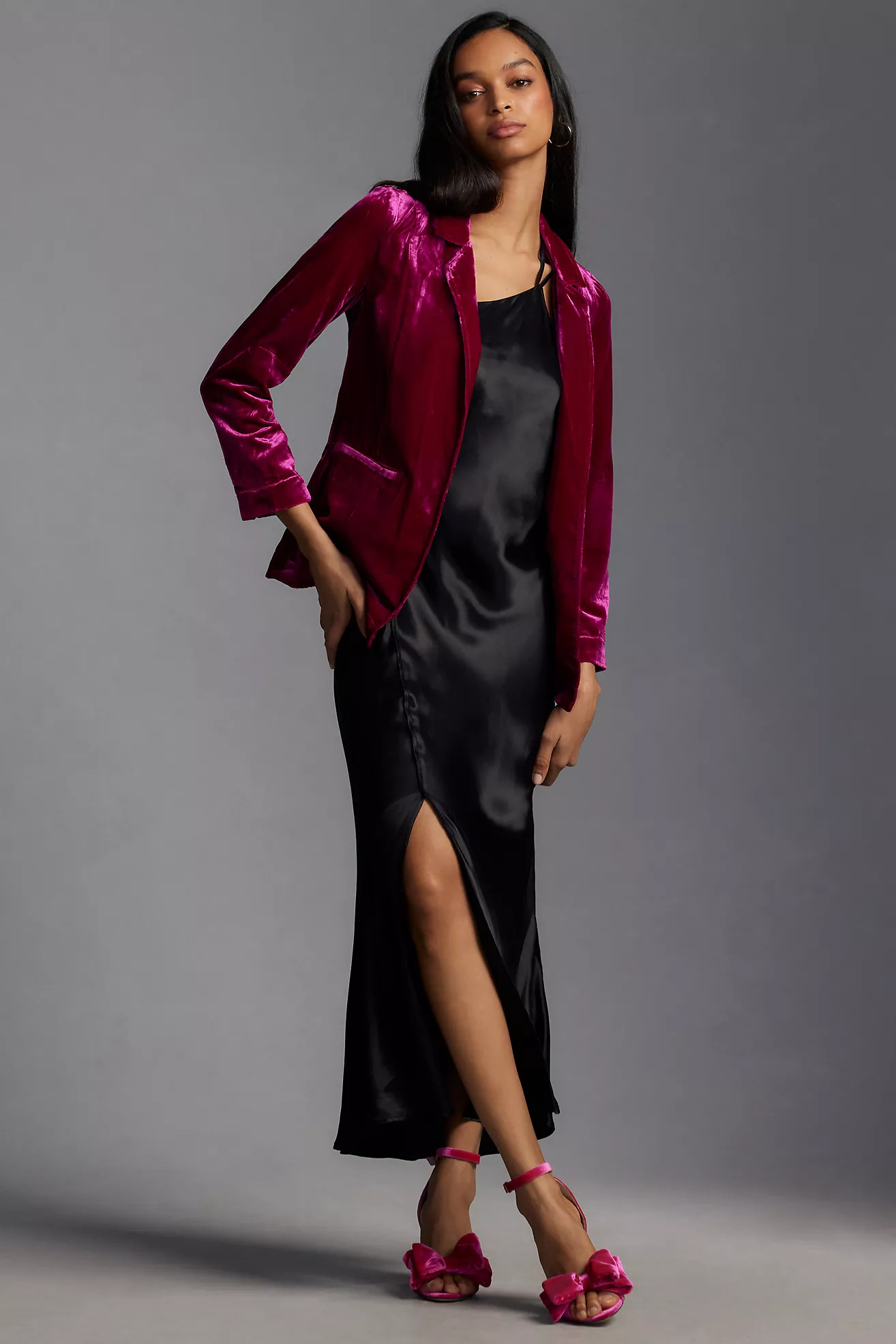 By Anthropologie Velvet Tulip-Back Blazer | Anthropologie (US)