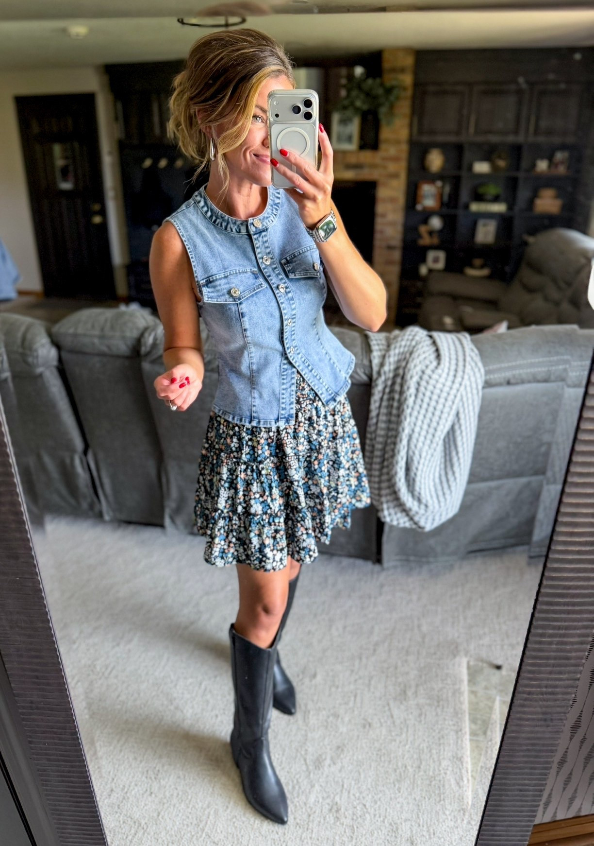 Country concert outfit idea 🎶 
Wearing medium in vest and skirt

#LTKSeasonal #LTKOver40