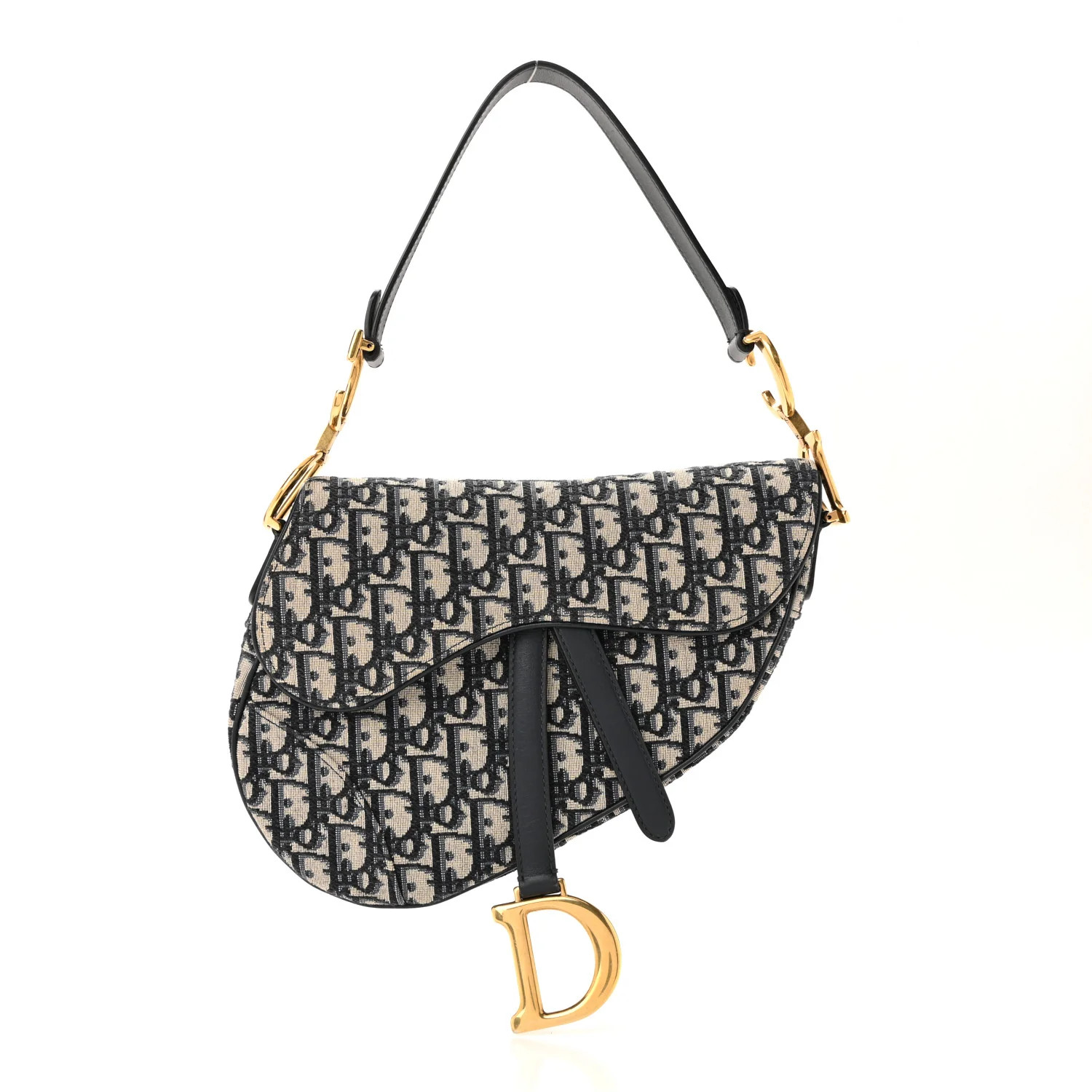 Oblique Saddle Bag Blue | FASHIONPHILE (US)