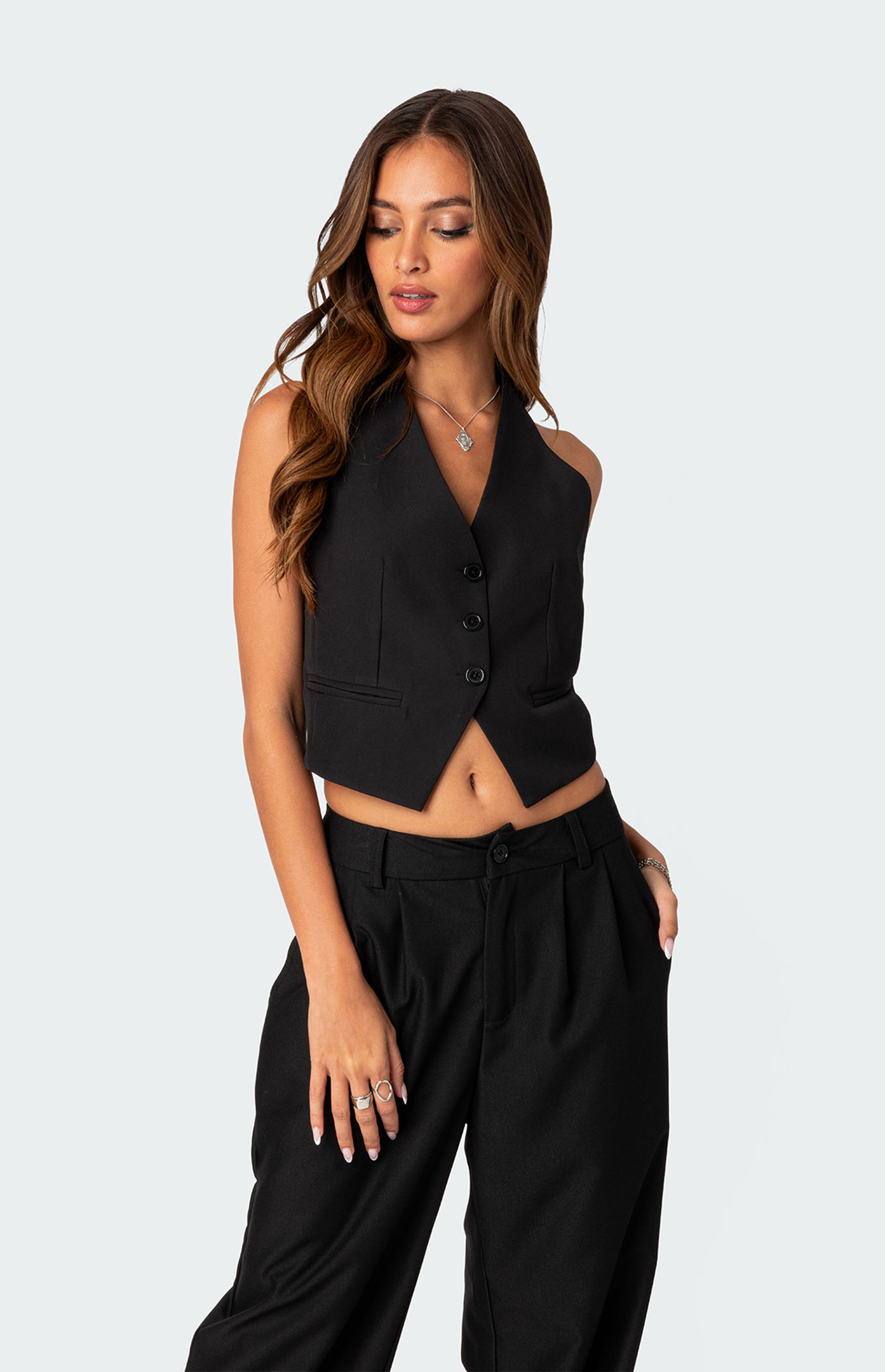 Edikted Finn Open Back Vest Top | PacSun