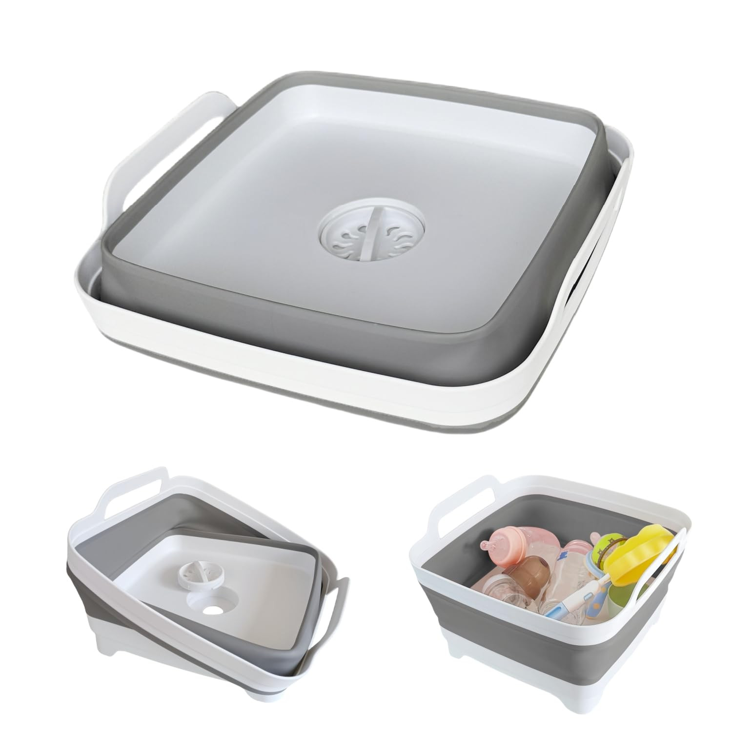 Collapsible Wash Basin for Baby Bottles - 2.4 Gallons Portable Wash Bin for RV Camping Sink, Spac... | Amazon (US)