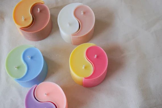 Yin Yang Candle Decorative Candles Aesthetic Home Decor | Etsy | Etsy (US)