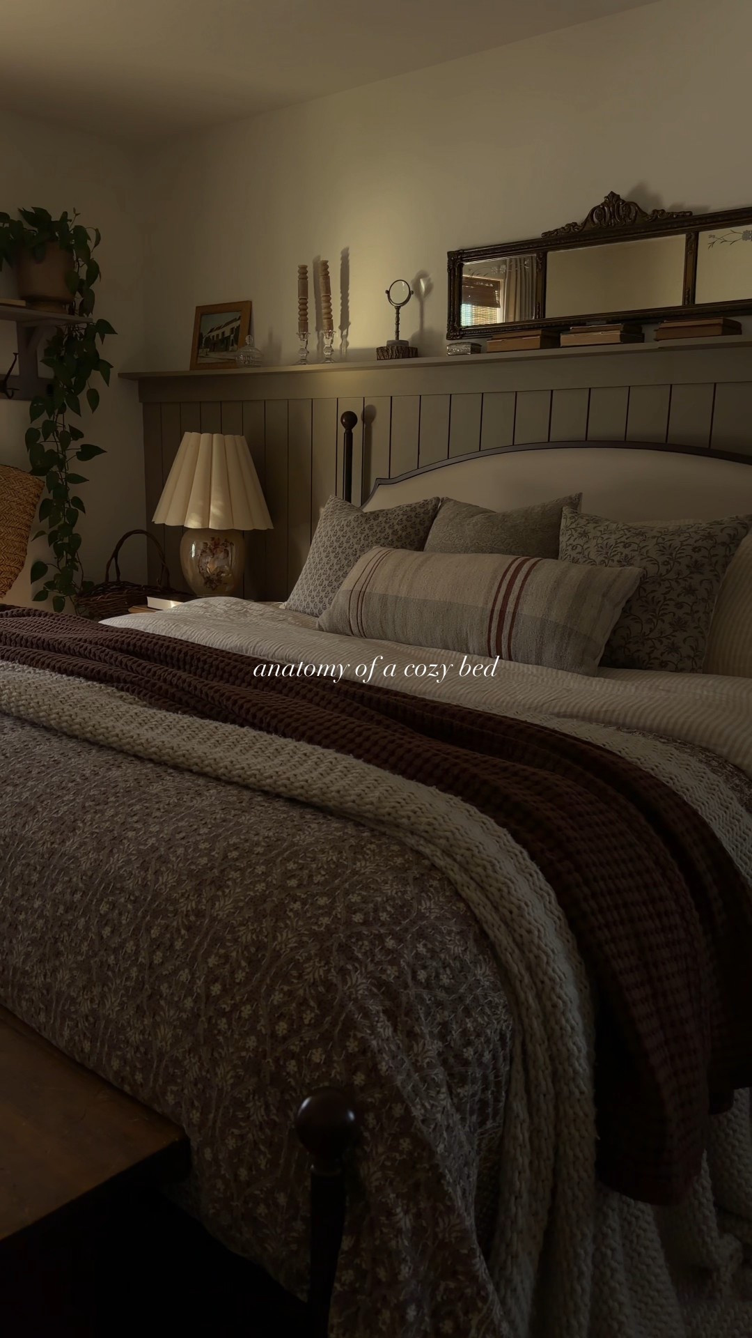 I start with a linen fitted sheet, then a linen duvet cover (I don’t use a top sheet), then I layer the kantha quilt on top before folding back. Next, I toss the cream knit blanket topped with the burgundy waffle knit. Layer the pillows and I’m done! Unfortunately the lumbar pillow is old from target and no longer available  

#LTKHome