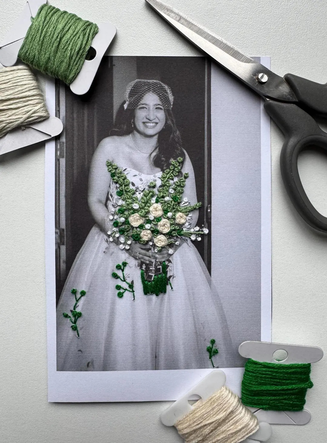 Bridal Bouquet Embroidered Photo – A Thoughtful Wedding Gift for the Bride | Etsy (US)