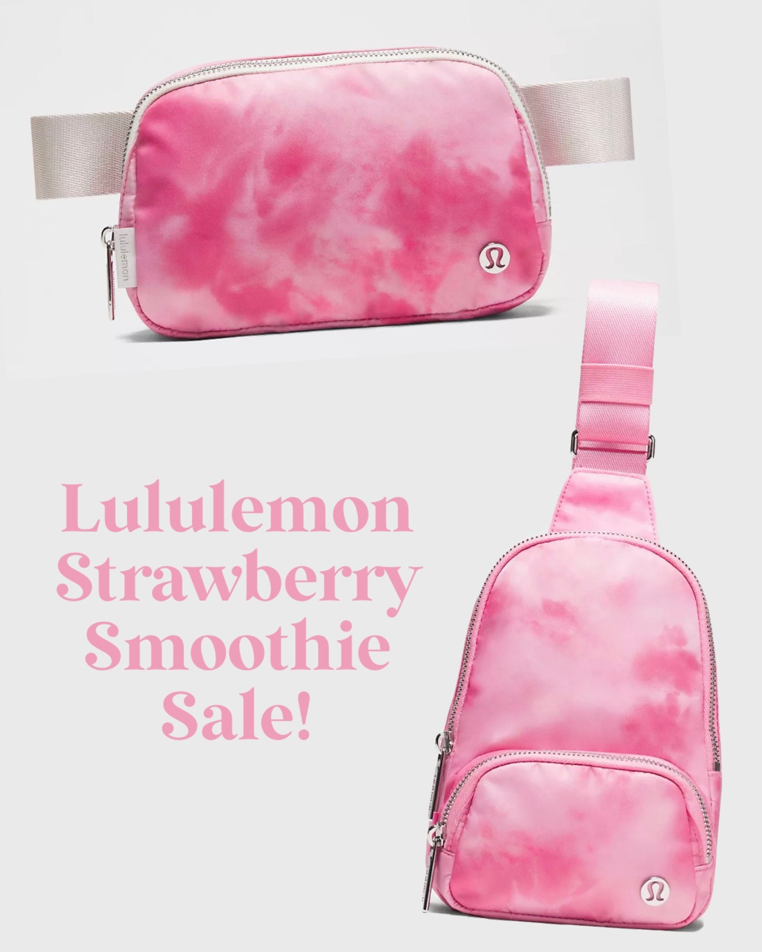 Lululemon has two bags in their super popular Strawberry Smoothie 🍓 print now on flash deal!! The belt bag and sling bag are both best sellers for Lululemon since they’re so convenient and such an easy way to be hands free. These are both now low in stock - grab while you can. Also excellent for gifting! 🩷

#LTKSaleAlert #LTKActive #LTKootd