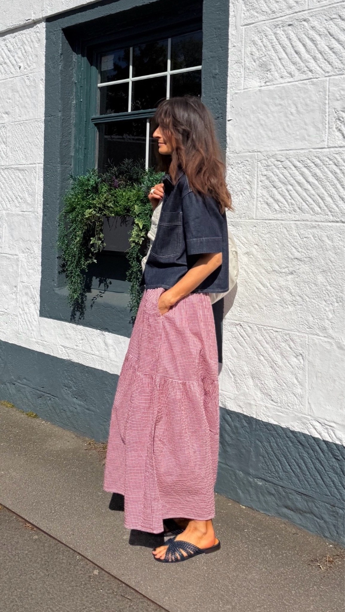 Wearing small in the skirt and denim
Shirt. Xs in the vest

#LTKsummer #LTKspring #LTKuk