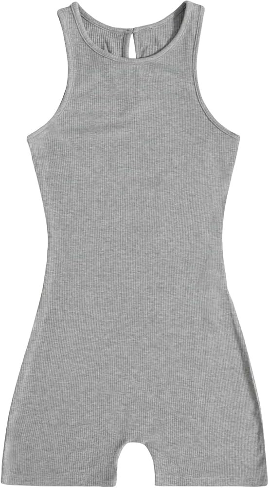 SOLY HUX Women's Summer Ribbed Sleeveless Tank Bodycon Romper Short Yoga Jumpsuit Catsuit Playsui... | Amazon (US)
