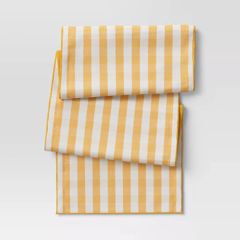 Cotton Gingham Check Table Runner Yellow - Threshold™ | Target