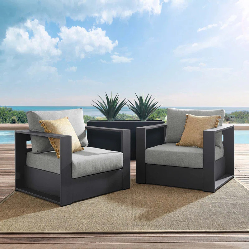2 - Person Outdoor Seating Group with Cushions (Set of 2) | Wayfair North America