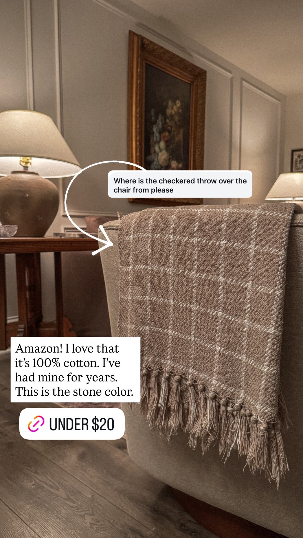 This 100% cotton throw is under $20  

#LTKFindsUnder50 #LTKHome #LTKSaleAlert