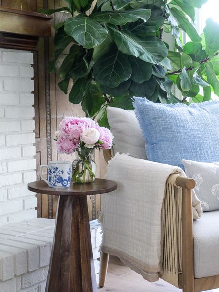 This beautiful pedestal side table was a home goods find, but I’ve rounded up similar options! The perfect size to tuck next to a beautiful side chair with a cozy summer blanket  

#LTKHome #LTKFindsUnder50 #LTKFindsUnder100