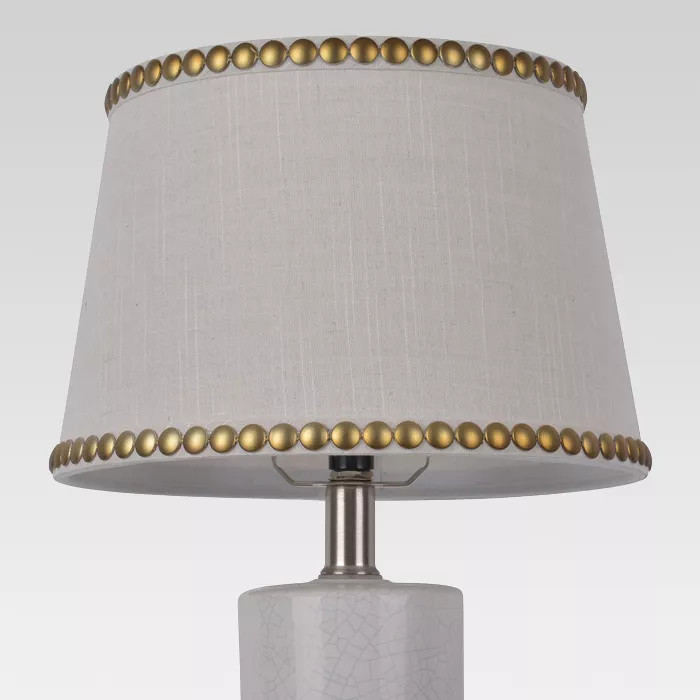 Nailhead Trim Lamp Shade Cream - Threshold™ | Target