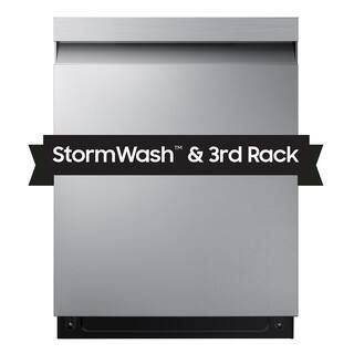 Samsung Smart 46 dBA Dishwasher with StormWash in Stainless Steel DW80CG5450SR - The Home Depot | The Home Depot