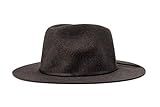Brixton Men's Wesley Medium Brim Felt Fedora Hat, black, Small | Amazon (US)
