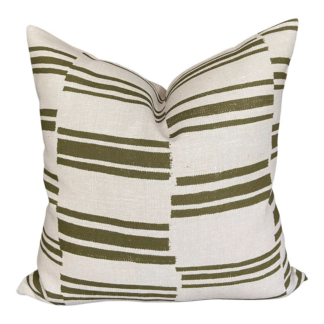 Designer Kilim in Green Pillow Cover // Farmhouse Decor Pillow // Green Decorative Pillow // Acce... | Etsy (US)