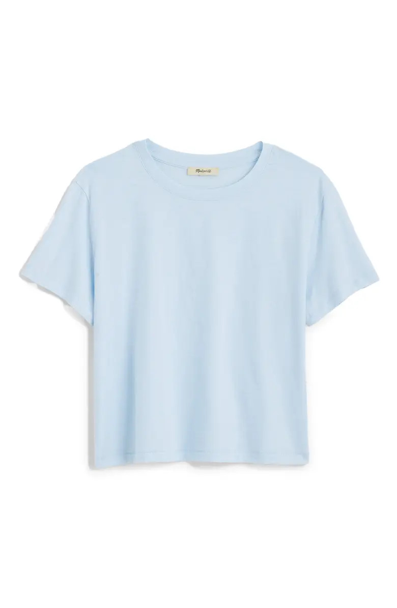 Boxy Crop Cotton Slub T-Shirt | Nordstrom