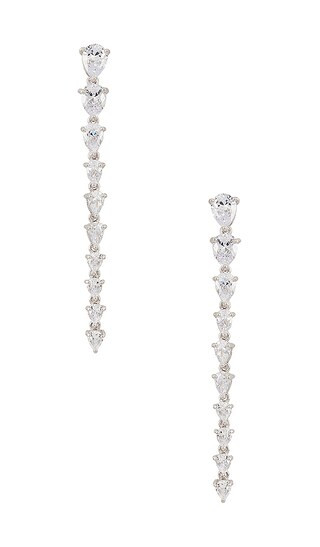 The Line Earring in Silver | Revolve Clothing (Global)