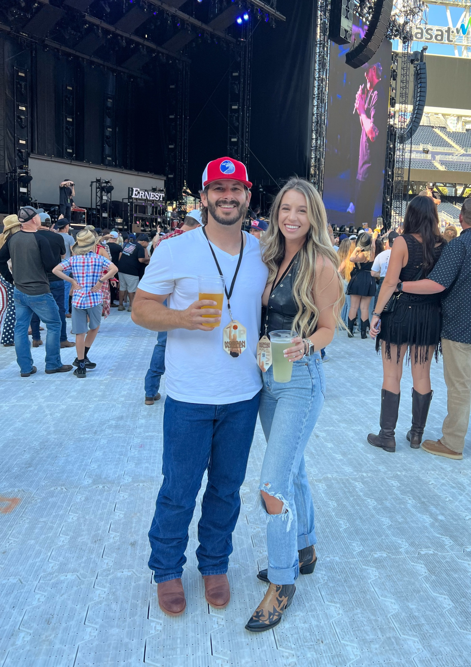 My husband and I had a parents weekend at the Morgan Wallen concert. It was the best time we had so much fun. My jeans are Abercrombie that I got a while back, my boots are Stetson and they are the best booties 🙌🏼so comfortable. My husband loves his Wranglers and his Tecovas boots  

#LTKmens #LTKfamily