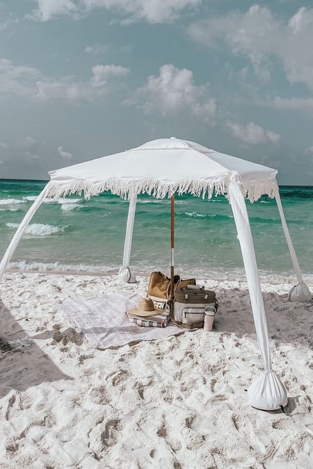 Fringe beach canopy 🌊 #beachcanopy #umbrella #fringeumbrella #beachumbrella #canopy #amazon #amazonfind #30A #miami #beach #beachmusthaves 

#LTKFind #LTKtravel #LTKSeasonal