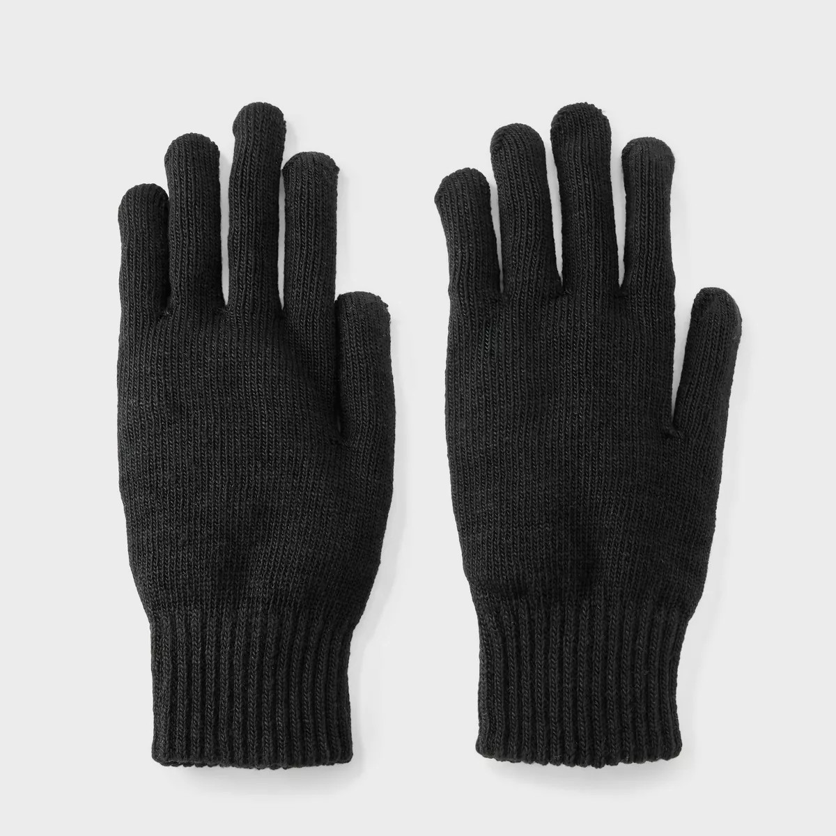 Men's Knit Tech Touch Gloves - Goodfellow & Co™ Black One Size Fits Most | Target