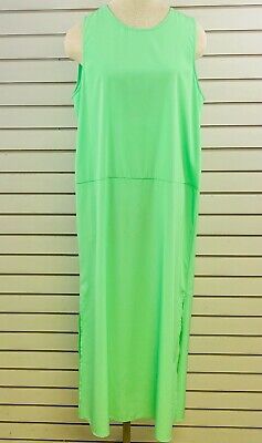 Womens L J Crew Maxi Tank Dress Sea Mist Green Side Slit Polyester Sleeveless   | eBay | eBay US