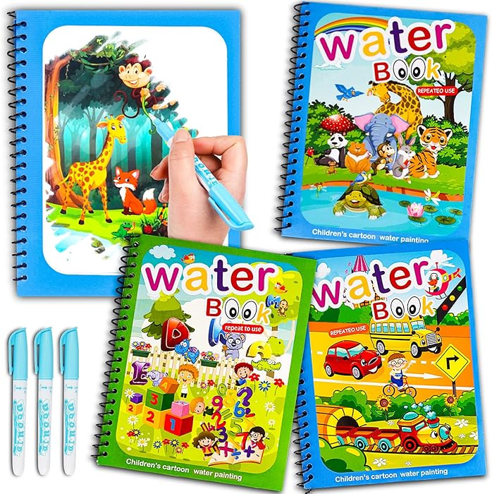 Water Coloring Books for Toddlers, Water Painting Book for Toddlers, Paint with Water Books, Mess... | Amazon (US)