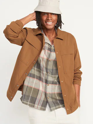 Poplin Hybrid Workwear Shacket for Men | Old Navy (CA)