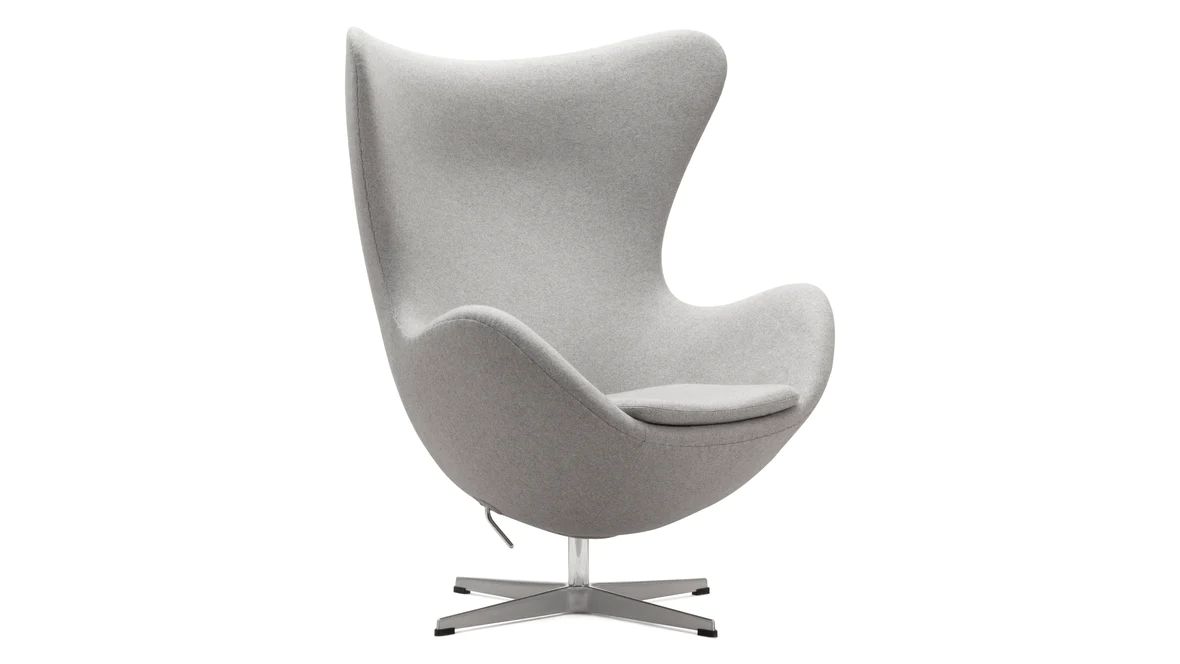 Egg Chair - The Egg Chair, Light Gray Fabric | Interior Icons