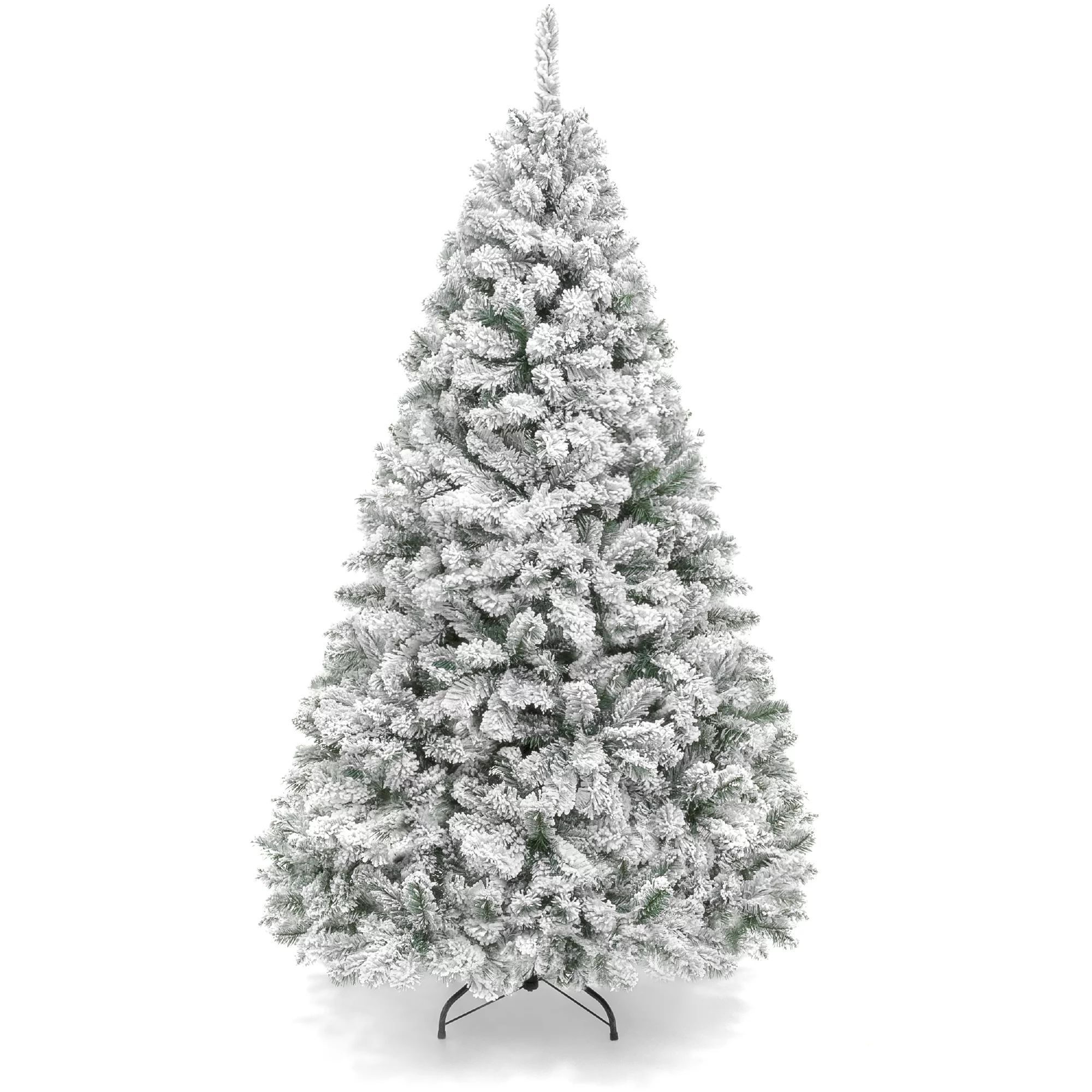 Best Choice Products 9ft Premium Holiday Christmas Pine Tree w/ Snow Flocked Branches, Foldable M... | Walmart (US)