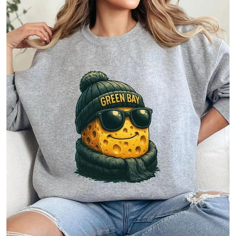 Green Bay Football Sweatshirt | Retro Sports Fan Shirt | Game Day Gift Tee | Green Bay Mascot Swe... | Walmart (US)