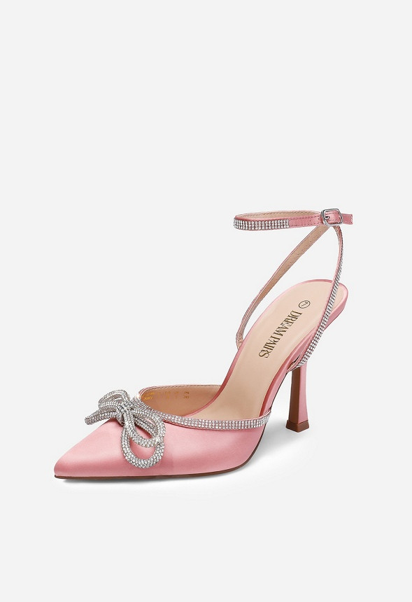 Destiny Stiletto Rhinestone Strap Pump | JustFab