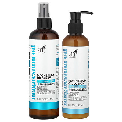 artnaturals, Magnesium Oil Spray & Lotion, 2 Piece Set | iHerb