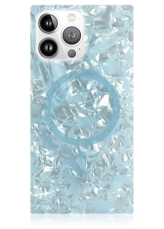 SQUARE\u00ae Icy Blue Pearl iPhone Case | FLAUNT
