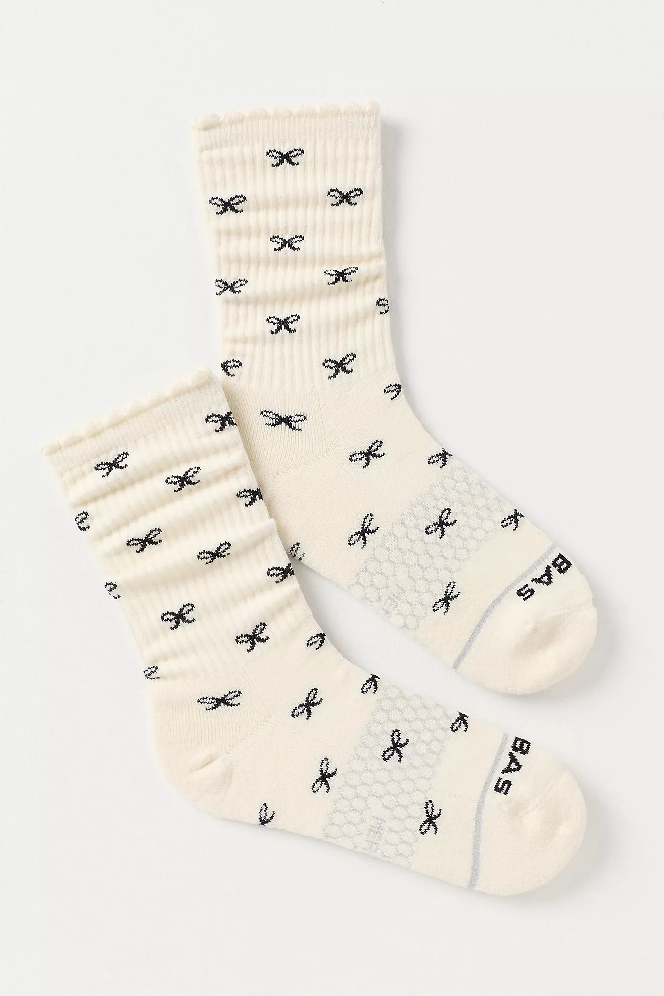 Bombas Scallop Bow Wool Blend Socks | Anthropologie (US)