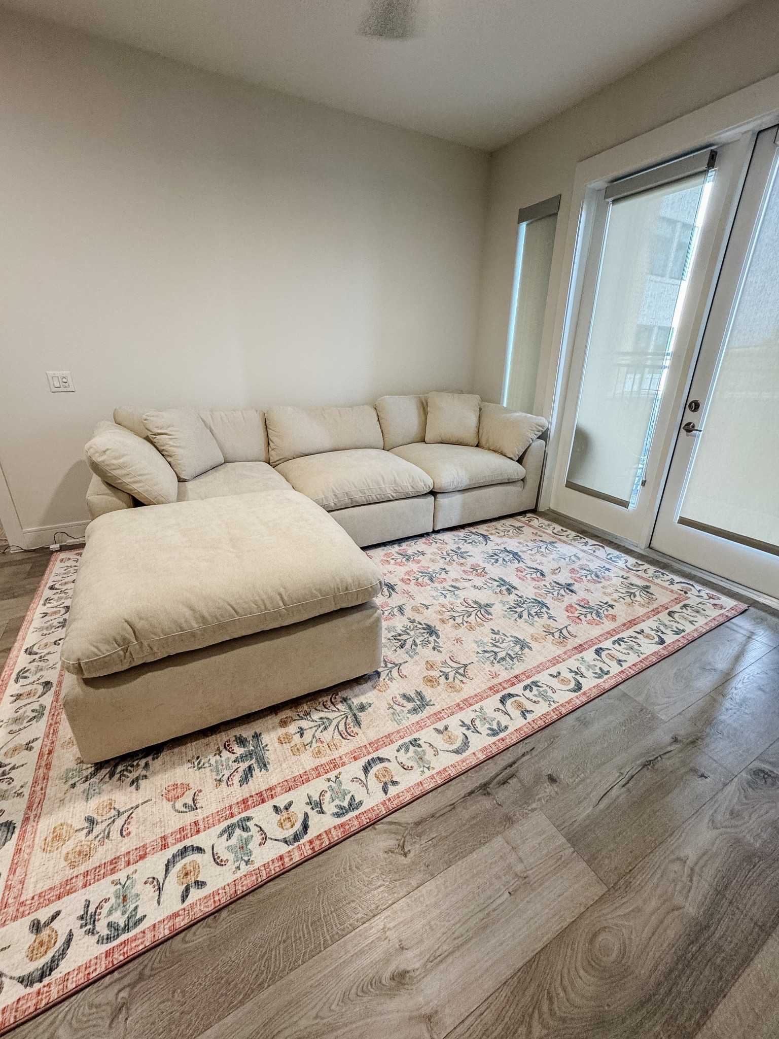 new rug made it to the new apartment! So excited to see this space slowly come together! 😊 I got this Rifel Paper Co rug at 71% off! Its still on sale at 63% off!!🌷💛

#LTKHome #LTKSaleAlert