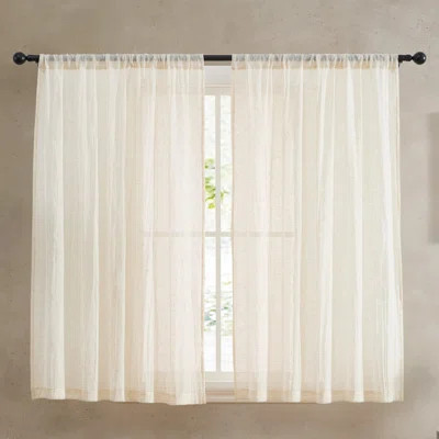 Solid Semi-Sheer Curtain Panels | Wayfair North America