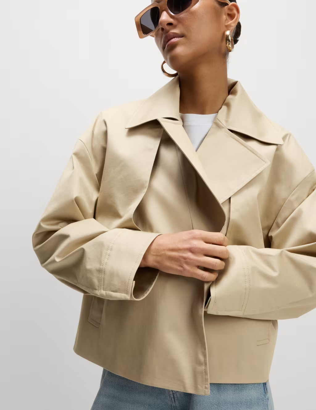 Cotton Rich Short Trench Coat | Marks & Spencer (UK)