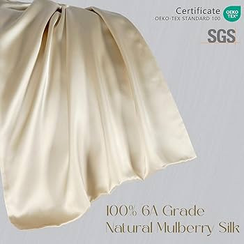 ZIMASILK 100% Pure Mulberry Silk Pillowcase for Hair and Skin Health,Soft and Smooth,Both Sides P... | Amazon (US)