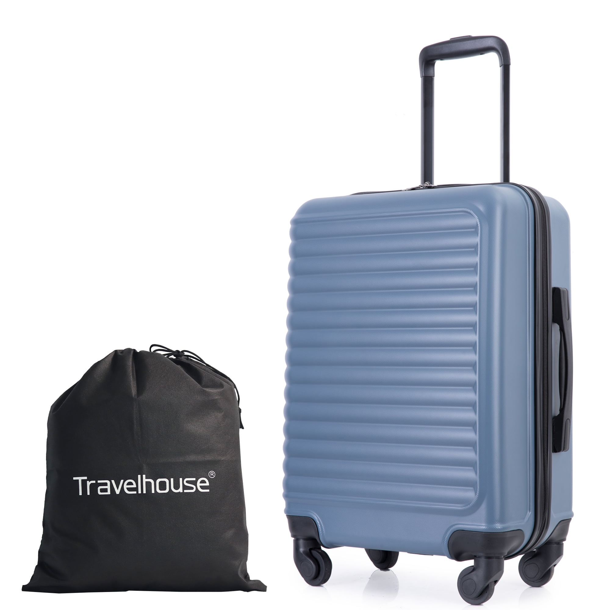 Travelhouse Hardshell Carry on Luggage 20" Lightweight Hardside Suitcase with Spinner Wheels.(Blu... | Walmart (US)