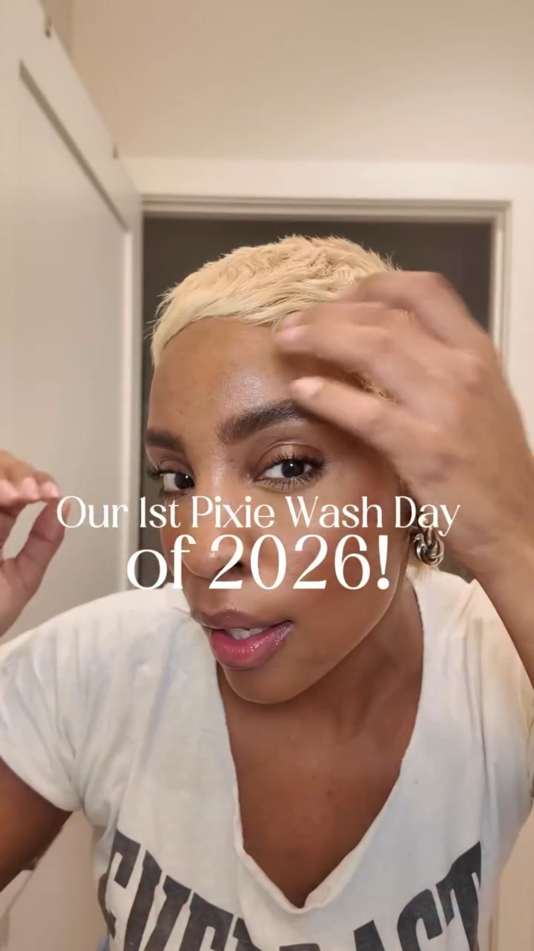 Washday is HIGH KEY my favorite day of the week!

Products used:
Lips: Lip Slave @topicals 
Leave-In @auntjackiescurlsandcoils 
Heat Protectant @bumbleandbumble 
Hair Oil @olaplex 
Blow dryer @patternbeauty 
Flat iron @redbykiss 
Wax stick @keracareofficial 
Toner @igkhair 
Scarf @cecred 

#bostoninfluencer pixie haircut, pixie styling tips, pixie styling help, how to style a pixie, pixie hairstyle, black women with pixies