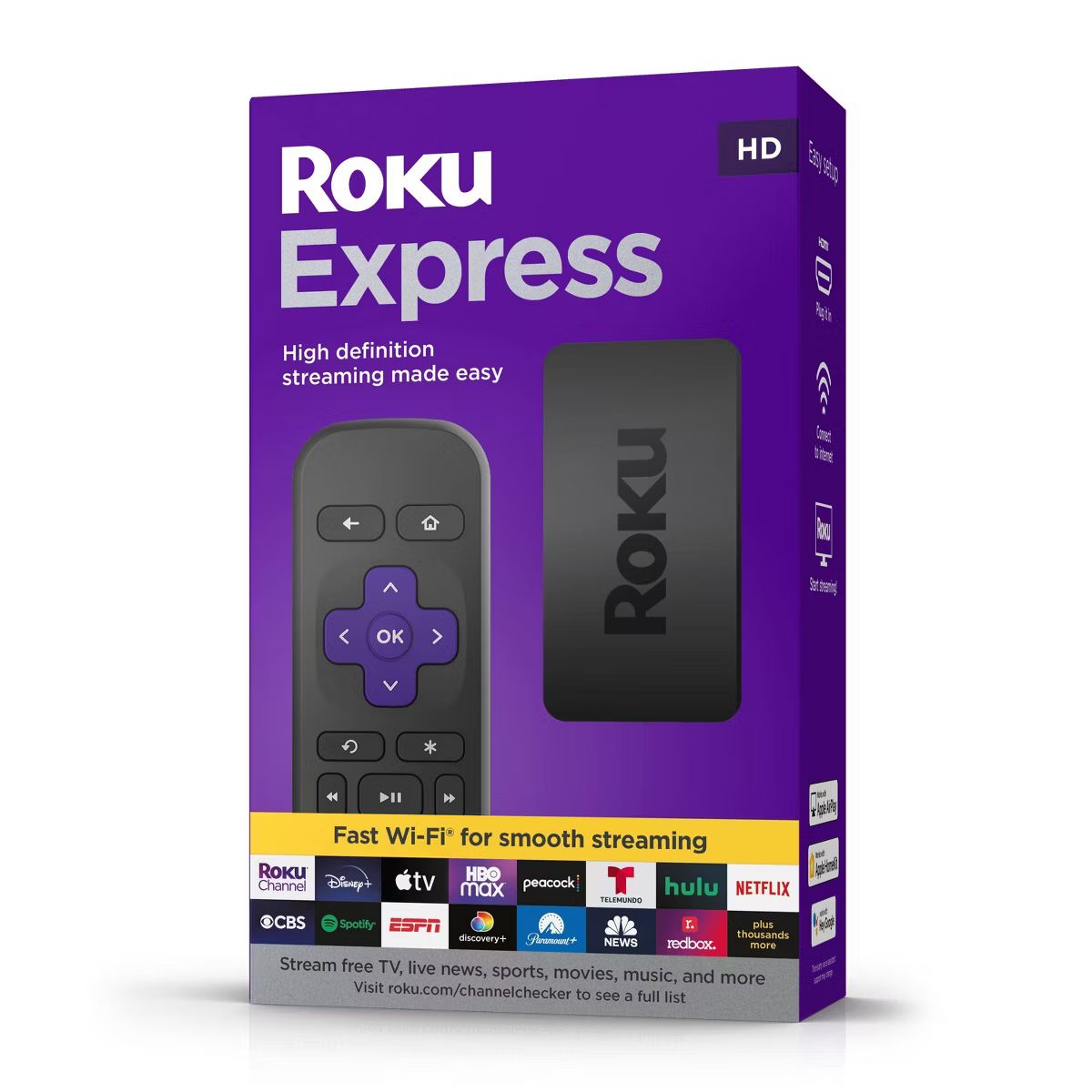 Roku Express HD Streaming Device with High-Speed HDMI Cable, Standard Remote, and Wi-Fi | Target