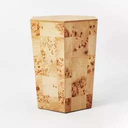 Ogden Hexagonal Burled Wood Side Table - Threshold\u2122 designed with Studio McGee | Target