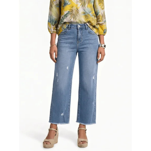 1. 👖 STRAIGHT LEG ANKLE FIT Mid-high waist with straight leg cut. Regular fit through hip and ... | Walmart (US)