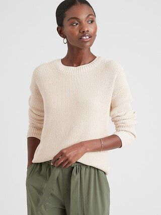 Ribbed Crew-Neck Sweater | Banana Republic Factory