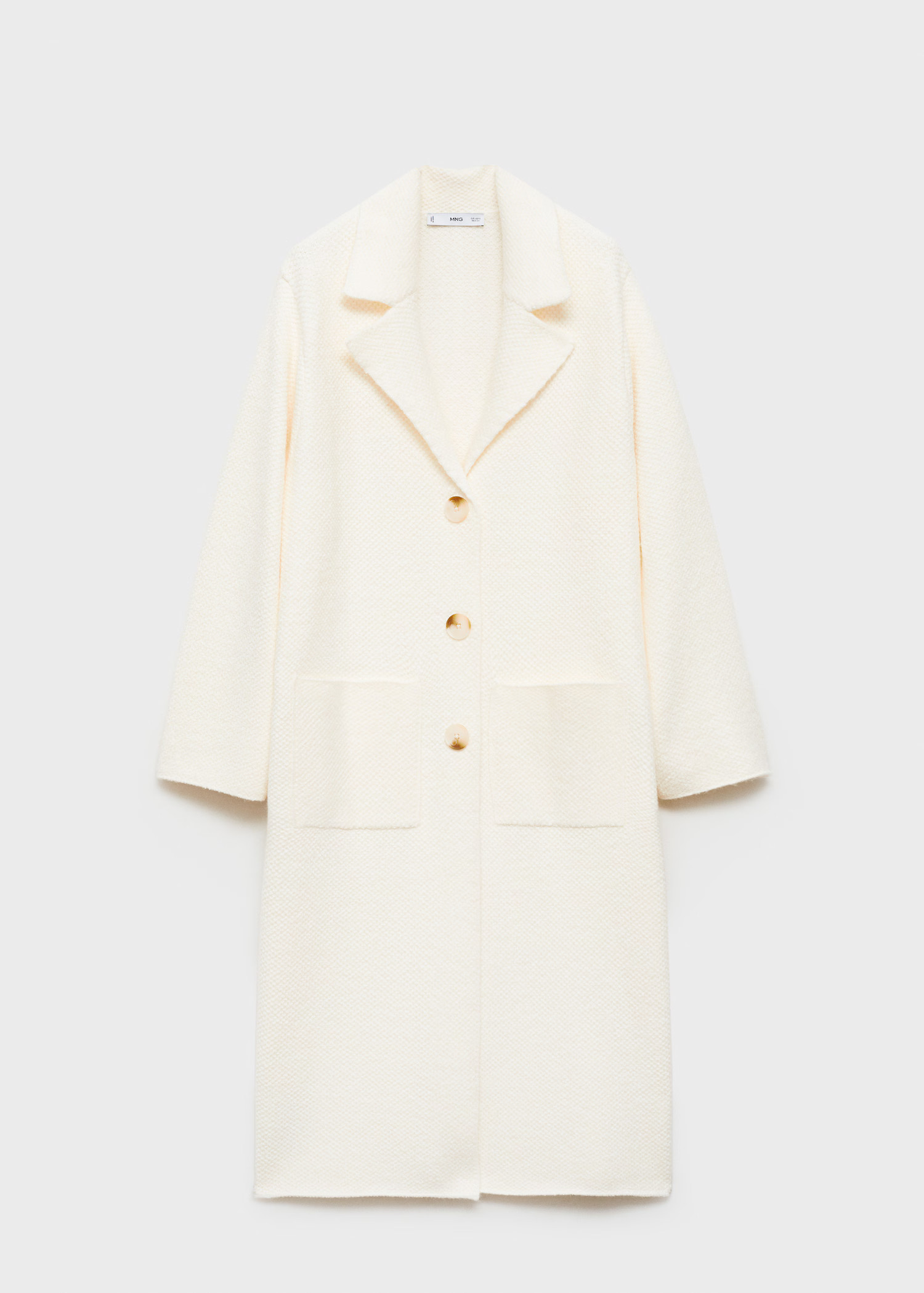 Manteau maille poches | Mango EU