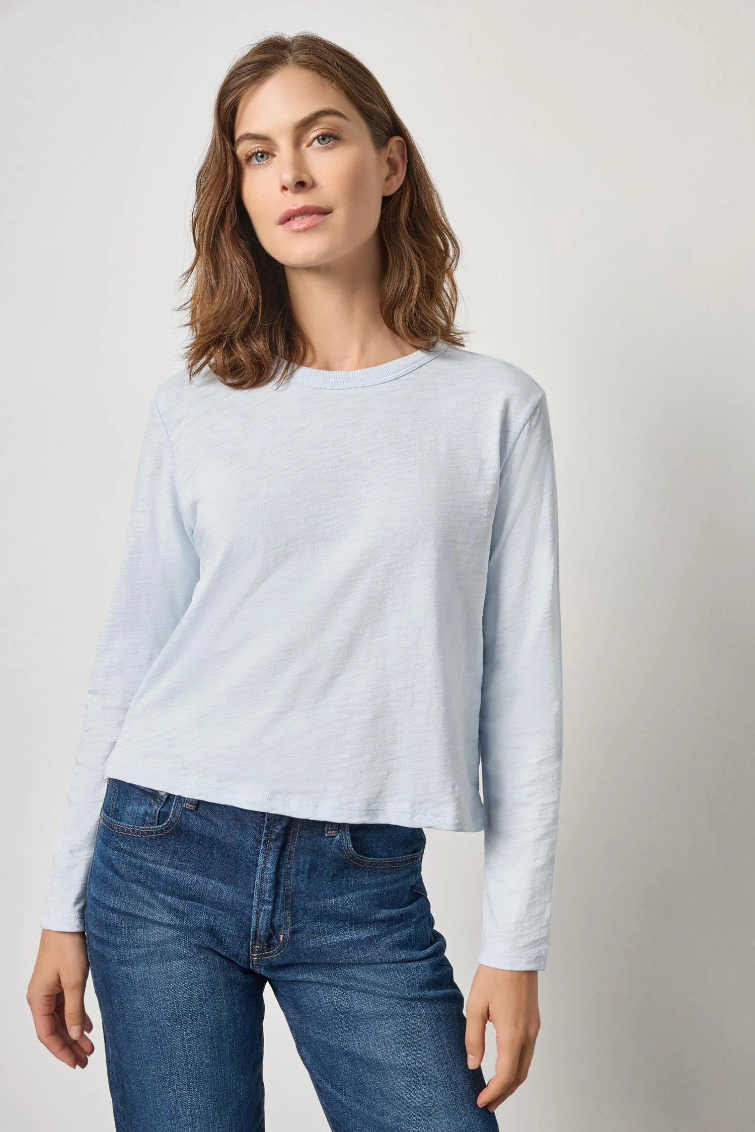 Long Sleeve Cropped Boyfriend | Lilla P